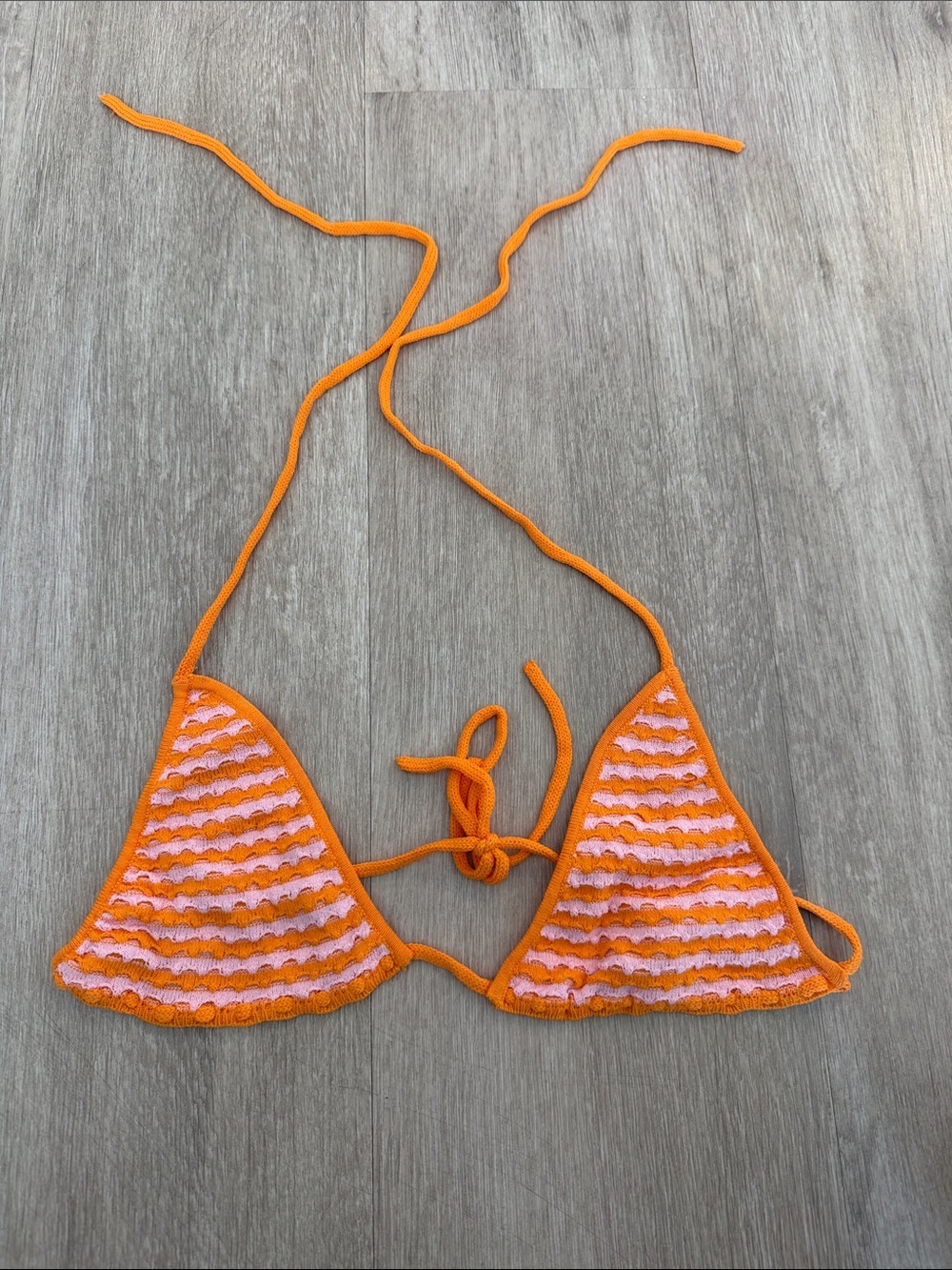 Solid and Striped Iris Crochet Bikini Top